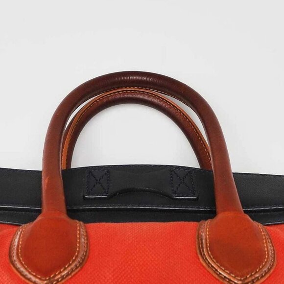 Celine Poppy/Multicolor Calfskin Leather and Canvas Mini Luggage Tote Bag - Picture 6 of 11